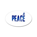 Peace Bird Sticker Oval (10 pack)