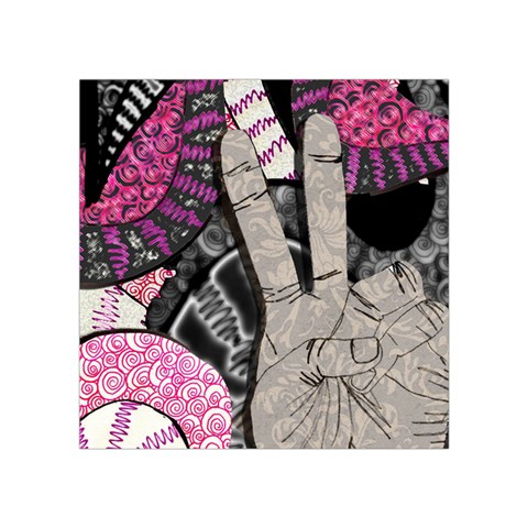 Peace Hand Art Square Tapestry (Small) from ArtsNow.com Front