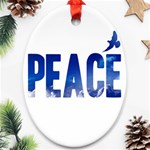 Peace Bird Oval Ornament (Two Sides)