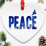 Peace Bird Heart Ornament (Two Sides)