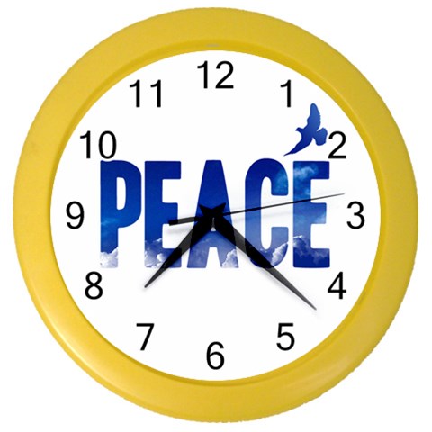Peace Bird Color Wall Clock from ArtsNow.com Front