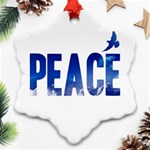 Peace Bird Snowflake Ornament (Two Sides)