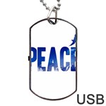 Peace Bird Dog Tag USB Flash (Two Sides)