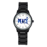 Peace Bird Stainless Steel Round Watch