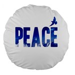 Peace Bird Large 18  Premium Flano Round Cushion 