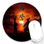 Ninja Sunset Round Mousepad