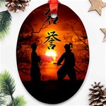 Ninja Sunset Ornament (Oval)