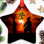 Ninja Sunset Ornament (Star)