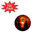 Ninja Sunset 1  Mini Magnet (100 pack) 