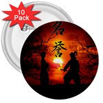 Ninja Sunset 3  Button (10 pack)