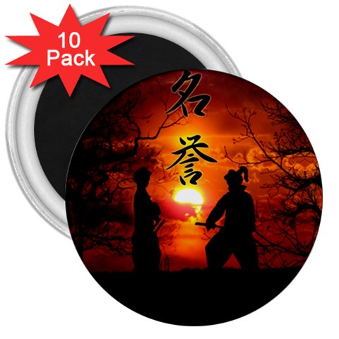 Ninja Sunset 3  Magnet (10 pack) from ArtsNow.com Front