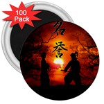 Ninja Sunset 3  Magnet (100 pack)