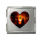 Ninja Sunset Mega Link Heart Italian Charm (18mm)