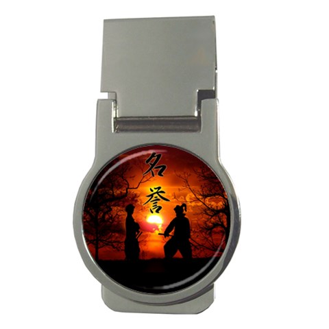 Ninja Sunset Money Clip (Round) from ArtsNow.com Front