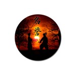 Ninja Sunset Magnet 3  (Round)