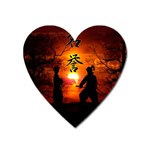 Ninja Sunset Magnet (Heart)