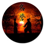 Ninja Sunset Magnet 5  (Round)