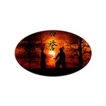 Ninja Sunset Sticker Oval (10 pack)