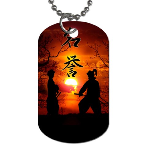 Ninja Sunset Dog Tag (Two Sides) from ArtsNow.com Front