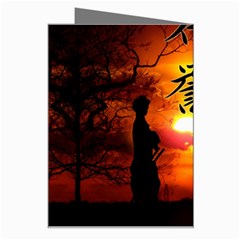 Ninja Sunset Greeting Card from ArtsNow.com Right