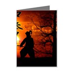 Ninja Sunset Mini Greeting Card