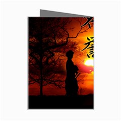 Ninja Sunset Mini Greeting Card from ArtsNow.com Right