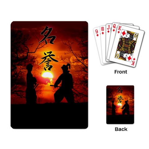 Ninja Sunset Playing Cards Single Design from ArtsNow.com Back