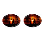 Ninja Sunset Cufflinks (Oval)