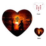 Ninja Sunset Playing Cards (Heart)