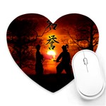 Ninja Sunset Heart Mousepad