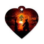 Ninja Sunset Dog Tag Heart (One Side)