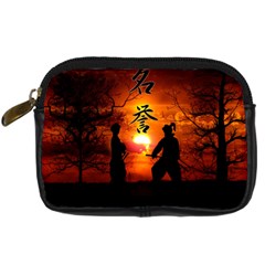 Ninja Sunset Digital Camera Leather Case from ArtsNow.com Front