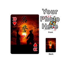 Ninja Sunset Playing Cards 54 (Mini) from ArtsNow.com Front - Heart10