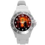 Ninja Sunset Round Plastic Sport Watch (L)