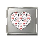 Music Is My Life Mega Link Heart Italian Charm (18mm)