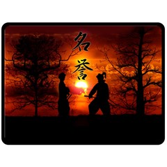 Ninja Sunset Double Sided Fleece Blanket (Large) from ArtsNow.com 80 x60  Blanket Back