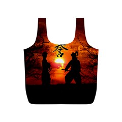 Ninja Sunset Full Print Recycle Bag (S) from ArtsNow.com Front