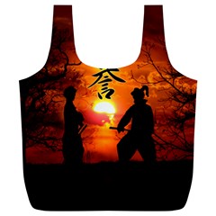 Ninja Sunset Full Print Recycle Bag (XL) from ArtsNow.com Front