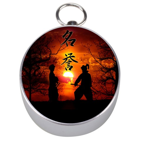 Ninja Sunset Silver Compass from ArtsNow.com Front