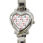 Music Is My Life Heart Italian Charm Watch