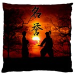 Ninja Sunset Large Flano Cushion Case (One Side)