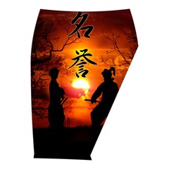 Ninja Sunset Midi Wrap Pencil Skirt from ArtsNow.com  Front Right 