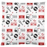 Music Is My Life Large Flano Cushion Case (One Side)