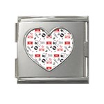 Music Is My Life Mega Link Heart Italian Charm (18mm)