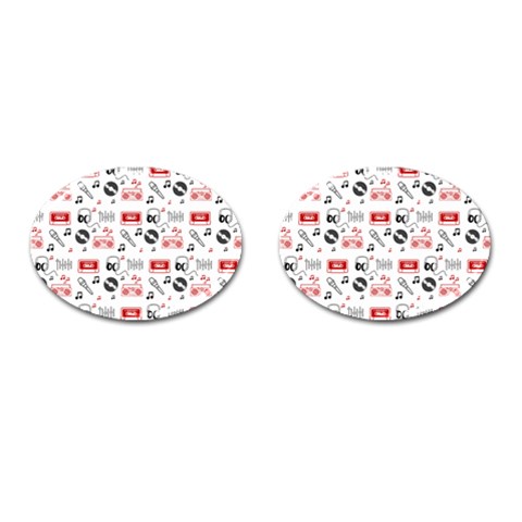 Music Is My Life Cufflinks (Oval) from ArtsNow.com Front(Pair)