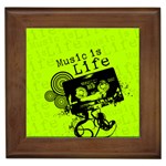 Music Is Life Framed Tile