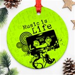 Music Is Life Ornament (Round)