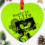 Music Is Life Ornament (Heart)