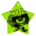 Music Is Life Ornament (Star)