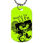 Music Is Life Dog Tag (Two Sides)